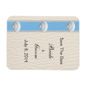 Seashell Beach Wedding Save the Date Magnet (Horizontal)