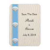 Seashell Beach Wedding Save the Date Magnet (Vertikal)