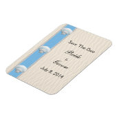 Seashell Beach Wedding Save the Date Magnet (Linke Seite)