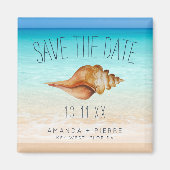 Seashell Beach Wedding Save the Date Magnet (Vorne)