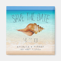 Seashell Beach Wedding Save the Date