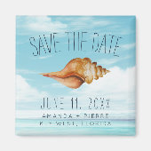 Seashell Beach Wedding Save the Date Magnet (Vorne)