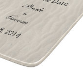 Seashell Beach Wedding Save the Date Schneidebrett (Ecke)