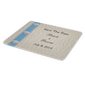 Seashell Beach Wedding Save the Date Schneidebrett (Ecke)
