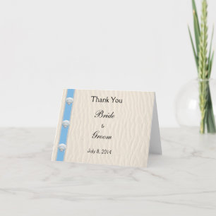 Seashell Beach Wedding Vielen Dank Dankeskarte