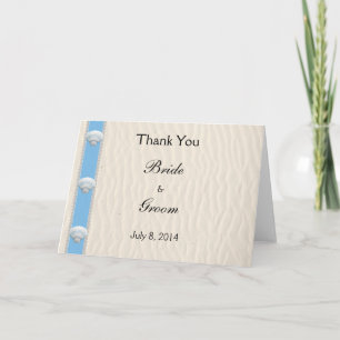 Seashell Beach Wedding Vielen Dank Dankeskarte