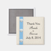Seashell Beach Wedding Vielen Dank Magnet (Vorderseite/Rückseite)