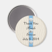 Seashell Beach Wedding Vielen Dank Magnet (Vorderseite/Rückseite)
