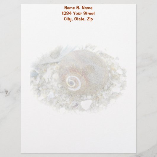 Seashell bei Niedrigtidekoordinierungselementen Briefbogen (Vorderseite)