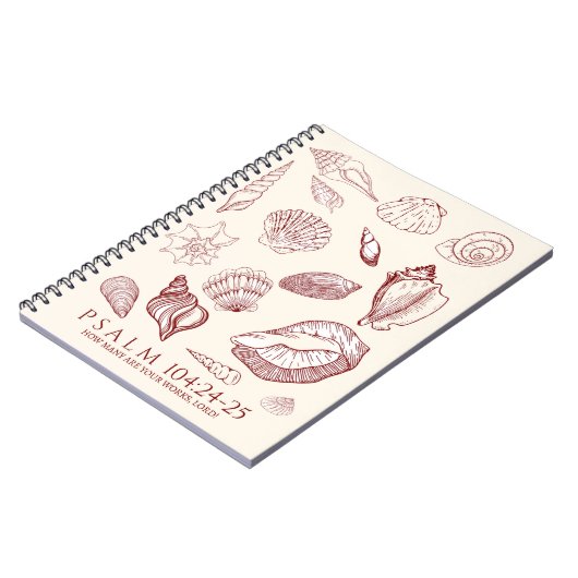 Seashell Bible Verse Notizblock (Linke Seite)