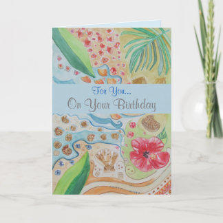 Seashell Birthday Greetings Card Karte