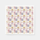 Seashell Blue Lila Pink Ocean Nautic Serviette (Vorderseite)