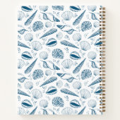 Seashell Blue und White Beach Notizblock (Rückseite)