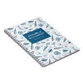 Seashell Blue und White Beach Notizblock (Rechte Seite)