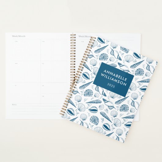 Seashell Blue und White Beach Planer (Anzeige)