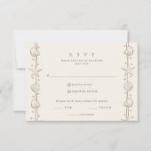 Seashell Border Beach Wedding RSVP Karte (Vorderseite)