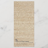 Seashell Border in Brown Wedding Menu Menükarte (Rückseite)