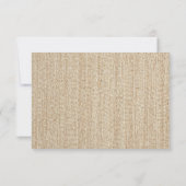 Seashell Border on Brown Weave Wedding Probe Einladung (Rückseite)