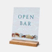 Seashell Border Open Bar Custom Acrylic Sign Acrylschild (Winkel)