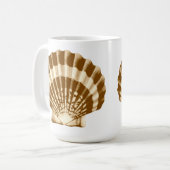 Seashell - braun und beige kaffeetasse (Vorderseite Links)