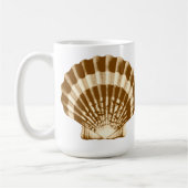 Seashell - braun und beige kaffeetasse (Links)