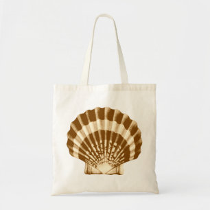 Seashell - braun und beige tragetasche