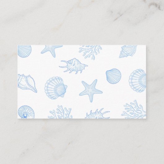 Seashell Bridal Registry QR code Begleitkarte (Rückseite)