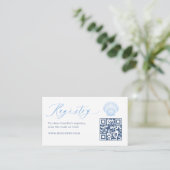 Seashell Bridal Registry QR code Begleitkarte (Stehend Vorderseite)