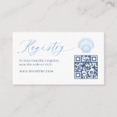 Seashell Bridal Registry QR code Begleitkarte (Vorderseite)