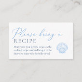 Seashell Bridal Shower recipe Enclosure Card Begleitkarte (Vorderseite)