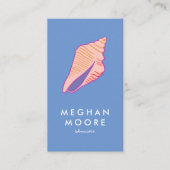 Seashell Chic Beach Beauty Salon Einfache Moderne Visitenkarte (Vorderseite)