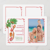Seashell Christmas Foto Card Einladung (Vorne/Hinten)
