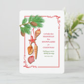 Seashell Christmas Holiday Card Einladung (Stehend Vorderseite)