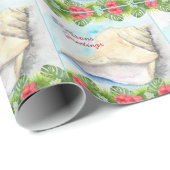 Seashell Christmas Wrapping Paper Geschenkpapier (Rolleneckpunkt)