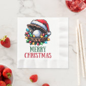 Seashell Clam Muschel Beach Weihnachtshut Xmas Serviette (Beispiel)