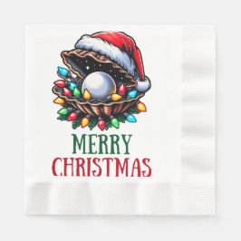 Seashell Clam Muschel Beach Weihnachtshut Xmas Serviette