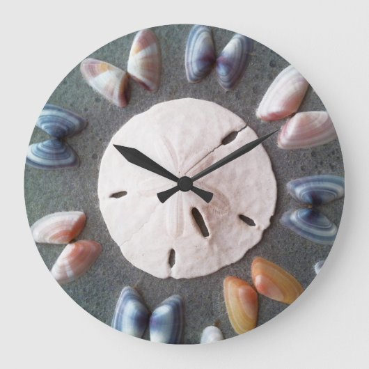 Seashell Clock Große Wanduhr (Vorderseite)