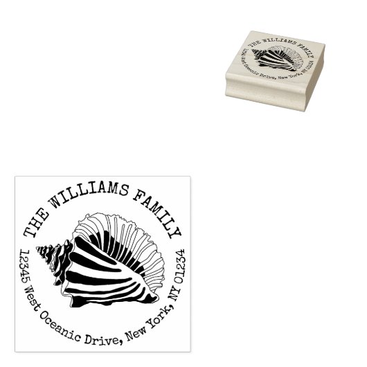 Seashell Coastal erstellen Sie Ihre eigene Rücksen Gummistempel (Stempel)