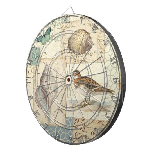 Seashell-Collage Dartscheibe (Vorderseite rechts)