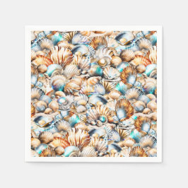 Seashell Collage Diamant Jakobsmuschel Muschel Chi Serviette