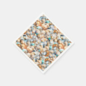 Seashell Collage Diamant Jakobsmuschel Muschel Chi Serviette (Ecke)