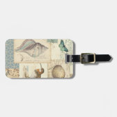 Seashell-Collage Gepäckanhänger (Vorderseite horizontal)