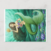Seashell Collector Mermaid Postkarte (Vorderseite)