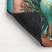 Seashell Copper und Patina Beach House Mousepad (Ecke)