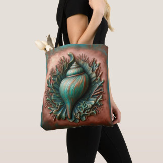 Seashell Copper und Patina Beach House Tasche
