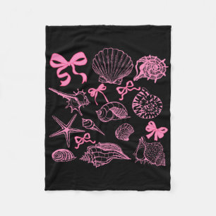 Seashell Coquette Bow Hawaii Beach Sommerurlaub Fleecedecke