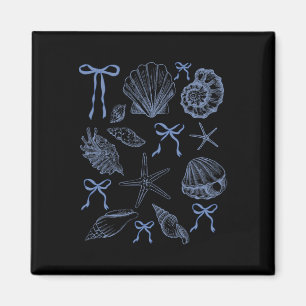Seashell Coquette Bow Hawaii Beach Sommerurlaub Magnet