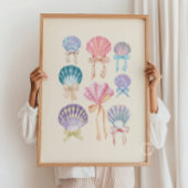 Seashell Coquette Collection Neutral Poster