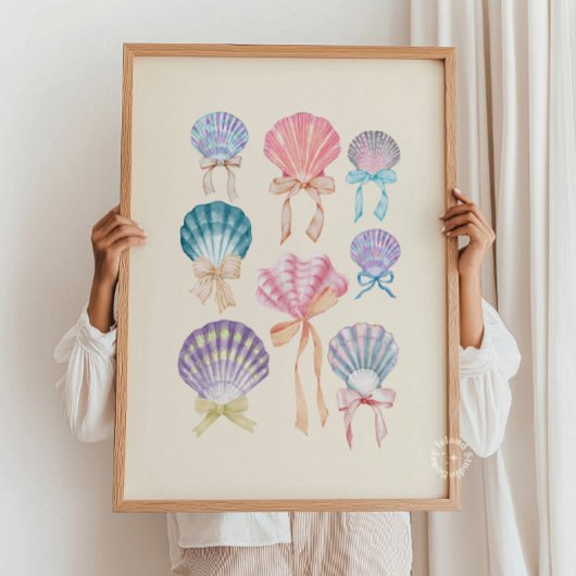 Seashell Coquette Collection Neutral Poster