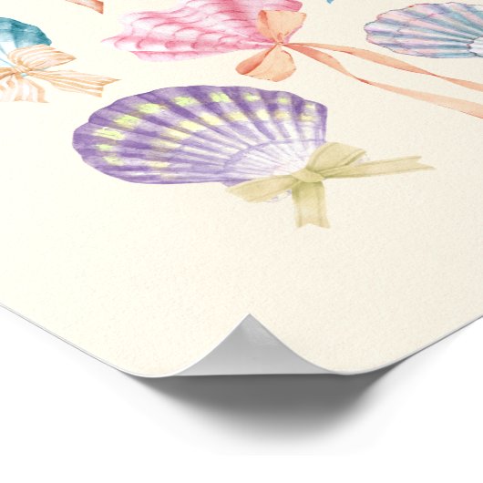 Seashell Coquette Collection Neutral Poster (Ecke)